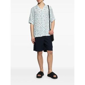 PS PAUL SMITH Men's Paisley Print Short Sleeve Shirt Men BLUE Pants